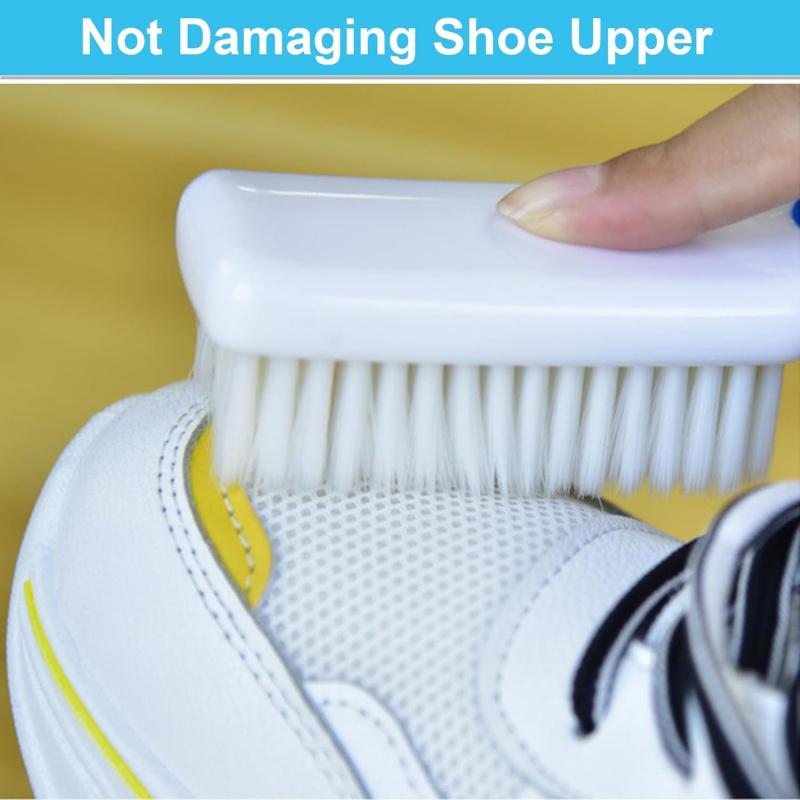 3Pcs Long Handle Ultra Soft Bristle Cleaning Brush Random Color Portable Stain Remover For Clothes Shoes Sneakers