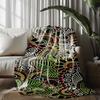 Colorful Ethnic Pattern Microfiber Flannel Cover Blanket Bedroom Living Room Sofa Soft And Comfortable Home Decoration