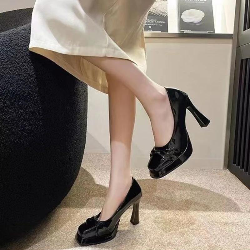 Japanse Stijl Lolita Vierkante Neus Dames Pumps Hakken Gothic Schoenen voor Dames Mary Jane Stijlvol Chic Punt Antislip Y2k Elegant Aan