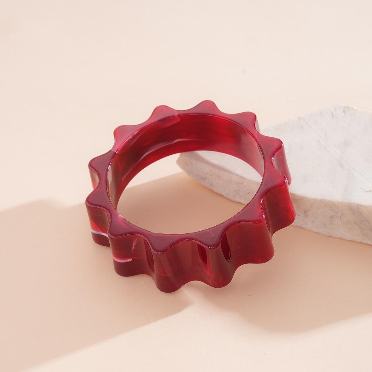 

Acrylic smudge gear flower bracelet niche personalized wind bracelet light luxury jewelry