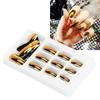 24pcs Fashionable Fake Nails Detachable Bright Color False Nail Patch Full Cover Nail Art Tips