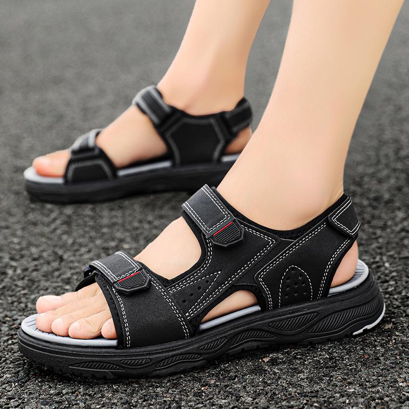 Fashion Mens Sports Sandals Outdoor Hiking Waterproof Beach Sports Mens Sandals Summer Open Toe Adjustable Open Toe Casual Mens Shoes