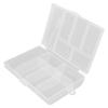 6 Grids Clear Organizer Box Sealing Cover Jewelry Storage Container Box for DIY Crafts Beads