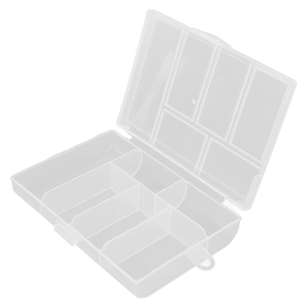 6 Grids Clear Organizer Box Sealing Cover Jewelry Storage Container Box for DIY Crafts Beads