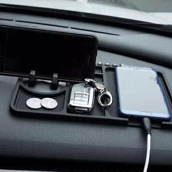 Car Dashboard Anti-slip Rotatable Phone Holder Mat with Parking Number PVC Universal SUV
