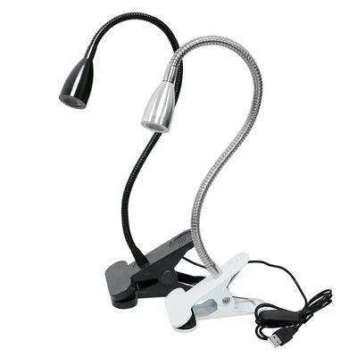 LED Desk Computer Lamp USB Powered Eye Protection Table Light 360°Folding Adjustable Clamp Night Light Indoor Lighting
