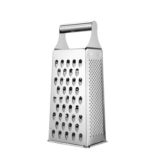 9 Inch 4 Sides Vegetable Grater with Handle Sharp Blade Non-slip Base Ergonomic Design Multi-functional Stainless Steel