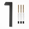 Acrylic Door Number Sign 5 Inch Black with Screws