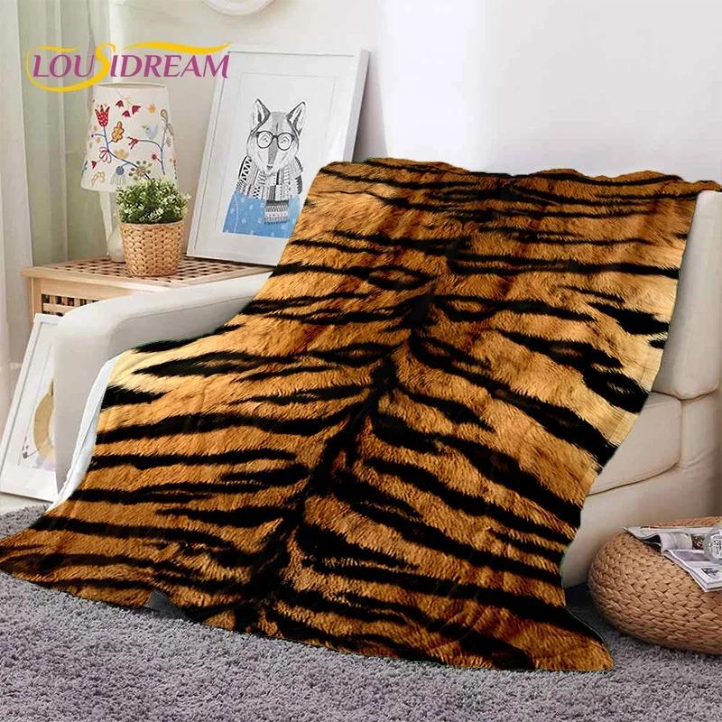 3D Colorful Zebra Stripe Leopard Tiger Soft Flannel Blanket for Bed Bedroom Sofa Picnic,Throw Blanket for Cover Outdoor Nap gift