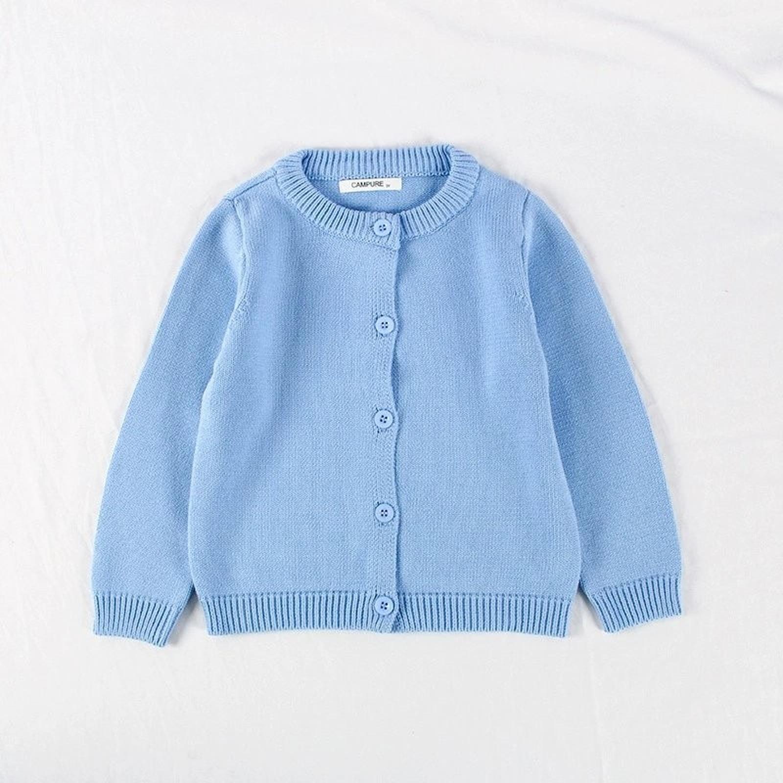 

Стильный повседневный кардиган для девочек 90 светло-синий