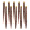 10 Pairs Reusable Chopsticks Chinese Wenge Wood Noodle Chopstick Set for Cooking Frying Hot Pot 25cm