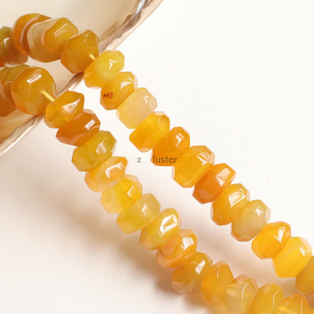 Handmade Natural Agate Faceted Octagonal Beads Necklace - Fashion Jewelry Accessory