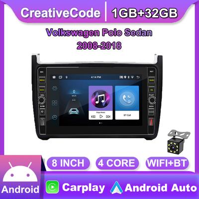 8 zoll Auto Android Radio Für Volkswagen Polo Limousine 2008-2018 Mit Taste Knopf 2din Multimedia Stereo Video Player WIFI GPS 1 + 32GB