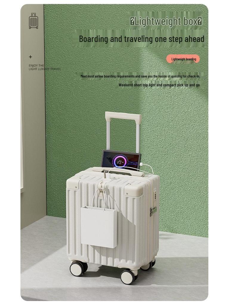 Spring Airlines Women's 14-inch Carry-on Trolley with Combination Lock