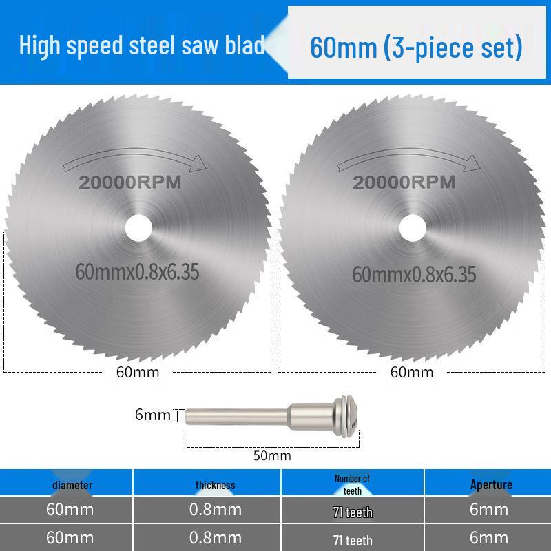 High-Speed Steel Circular Saw Blade Set for Electric Grinders and Drills