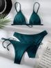 Women's Hot-Selling Three-Piece European & American Lace-Up Bikini Set