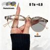 Fashion Photochromic Reading Sunglasses Neutral Retro Oval Frame Farsighted Glasses HD Anti-blue Light Color-changing Glasses