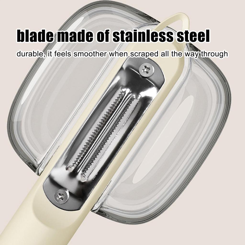 Peeler with Storage Box Kitchen Vegetables Peeler with Storage Box Household Gadget with Splash Guard for Potato Tomato Onion