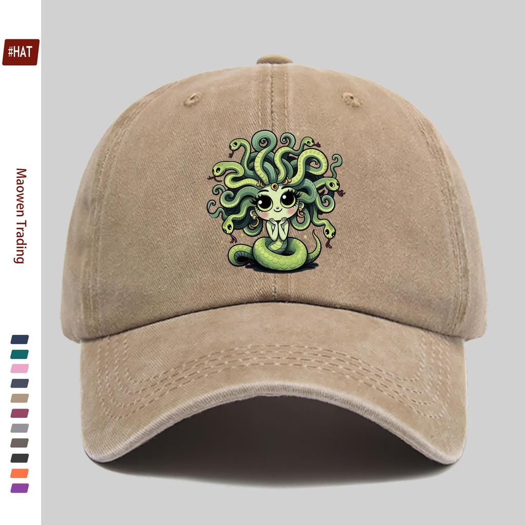 Pc Anime Snake Hair Medusa Printed Baseball Cap Casual Printed Design Sun Hat Party Decor Hat MultiColor Optional Home Lei