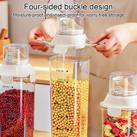 Borcan Sigilat Condimente Gustări Recipient Depozitare Întreținere Ușoară Fără BPA Sigur Etanș Cutie Depozitare Bucătărie