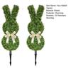 2 Pcs Artificial Bunny Topiary Tree with Spike UV-Resistant Spring Faux Boxwood Bushes Fake Rabbit Shaped Shrubs for Garden Patio Front Porch Indoor