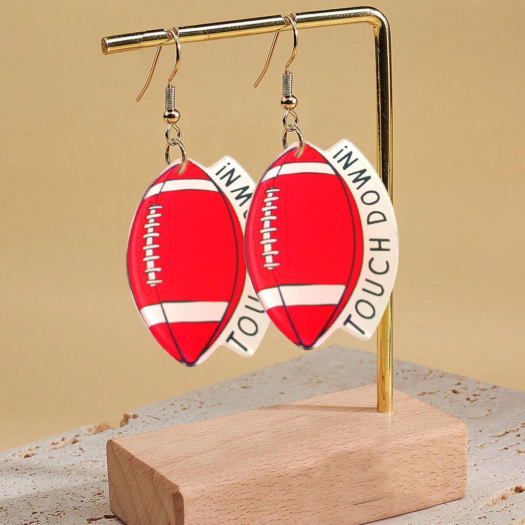 Rugby earrings, earrings, simple fashion and creative niche women's earrings, daily casual pie