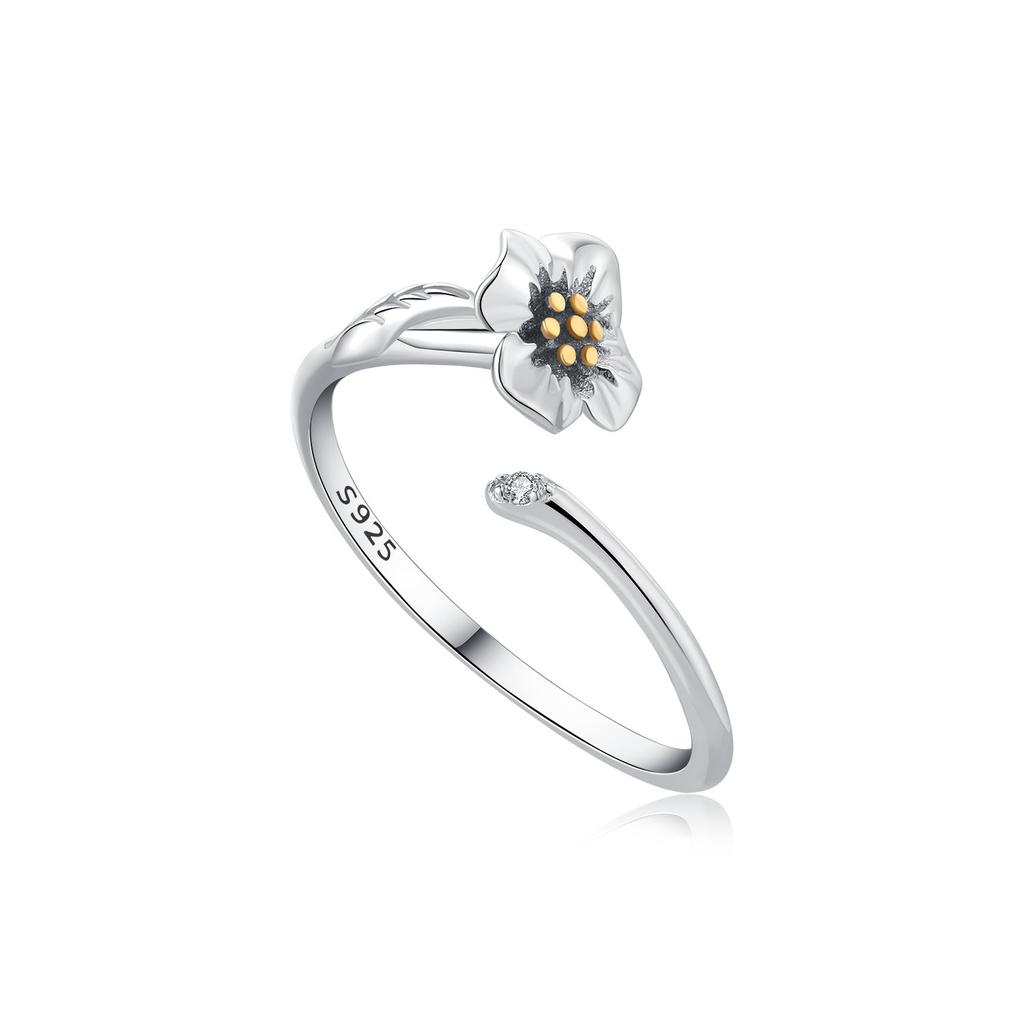 copper 30 Styles Beautiful Flowers Opening Rings Ideal For Women Adjustable Finger Ring Personality Jewellery Party Gifts