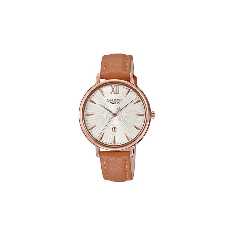 

Casio SHEEN series retro elegant temperament three-hand design date display classic quartz movement Japanese and Korean watch SHE-4534PGL-7AUPR білий
