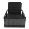 Collapsible Car Storage Box Setting Chair 2 In 1 Foldable Trunk Container Matt Black for Home Travel Fishing Camping