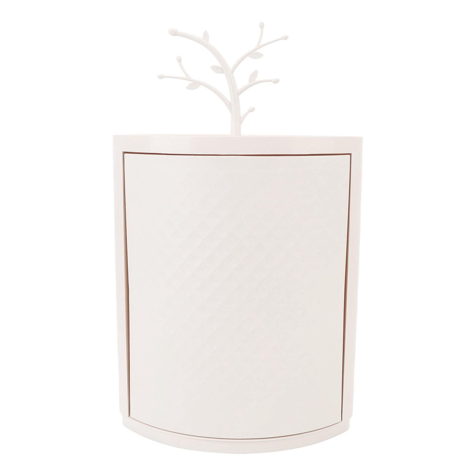 

Угловой шкаф для хранения на столешнице PP Вращающаяся на 360 градусов Пыленепроницаемая угловая полка для хранения для ванной комнаты, кухни, косметики