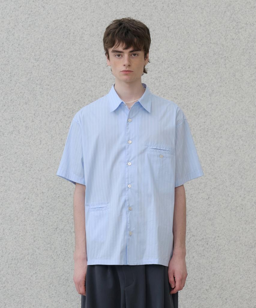 KNOUUN Loose Shirts (Stripe Blue)