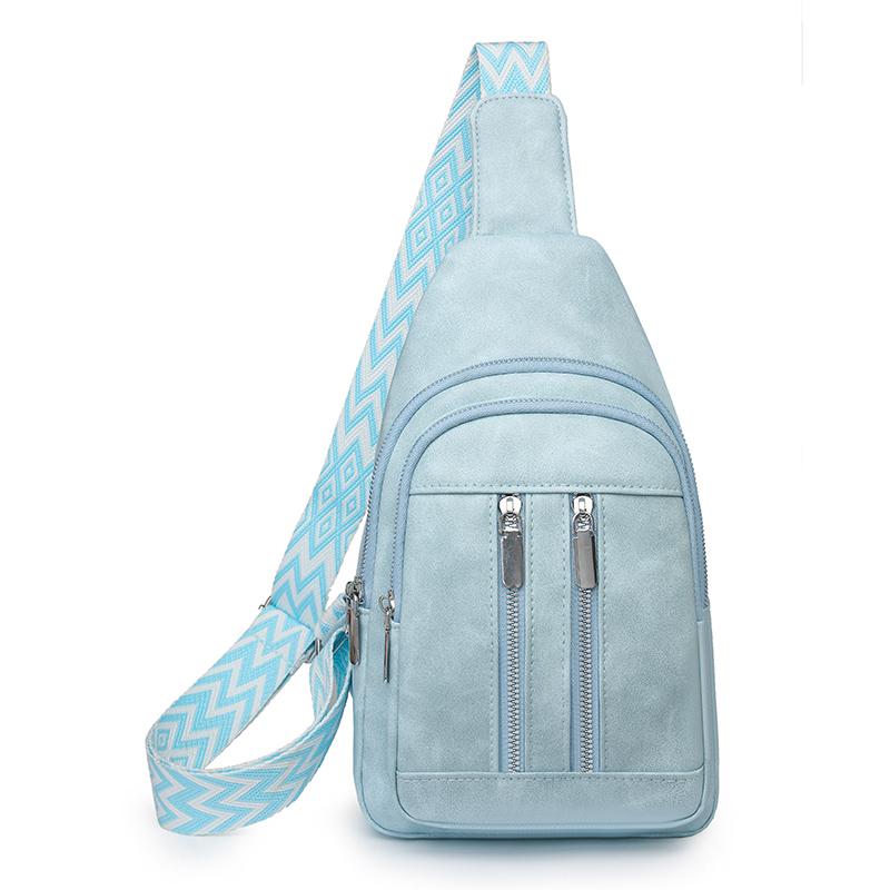 Soft Leather Chest Bag Women Crossbody Bag Large Capacity Shoulder Bag