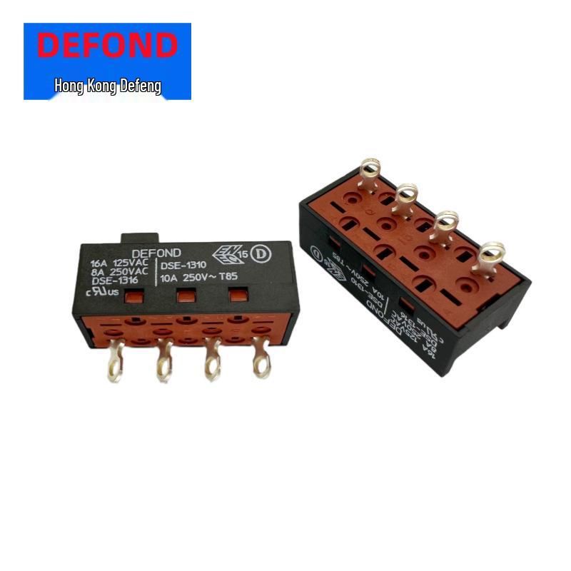 Imported Single Row 4-Pin 3-Position Toggle/Slide Switch DSE-1310/DSE-1316, 10A for Hair Dryers