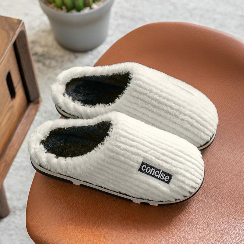 Cotton Slippers for Women In Winter, Suitable for Home Use In Spring and Autumn, Indoor Warmth and Anti Slip Home, Cixi Winter Couple, Plush Men