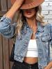 Autumn Long-Sleeved Denim Jacket for Cross-Border Shipping To Russia