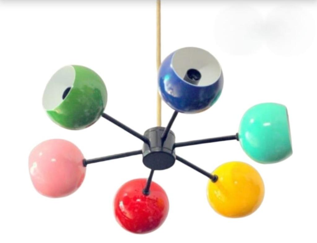 Chandelier Modern Semi Flush Ceiling Pendant Light Sputnik Mid Century Colorful Home Decor Lighting Customized Color Light Fixture Gift