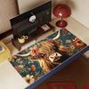 Large Extended Highland Cow Floral Mouse Pad Thick Non‑Slip Rubber Mat For Precise Mouse Control Gaming Laptop Computer Desktop