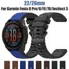 QuickFit 22mm 26mm Silicone Watch Strap For Garmin Fenix 8 Pro 8 7X/Instinct 2X/Tactix 8 7/Enduro 3 2 Replacement Watch Bands