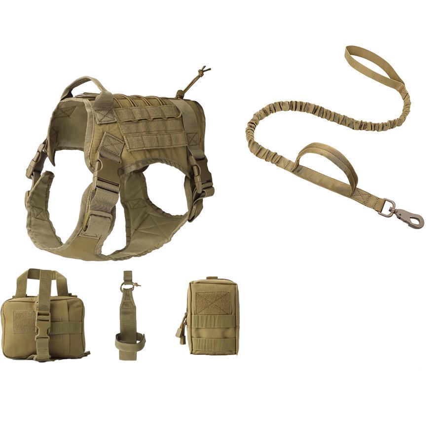 Medium & Large Breed Tactical Dog Vest Set: For Golden Retrievers & German Shepherds