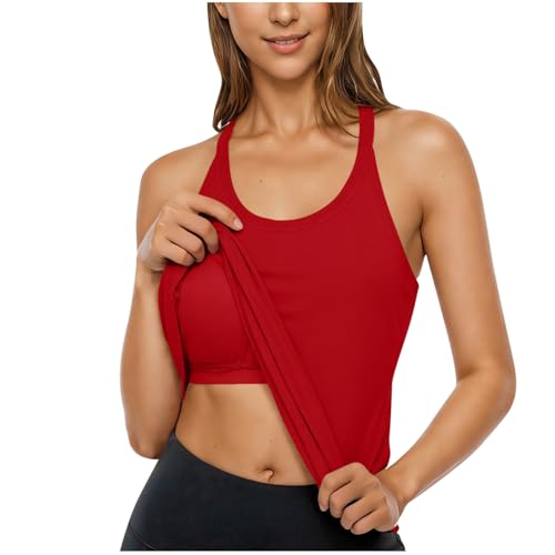Colete Feminino Confortável com Almofada no Peito Embutida, Top Colete para Esportes ao Ar Livre Yoga
