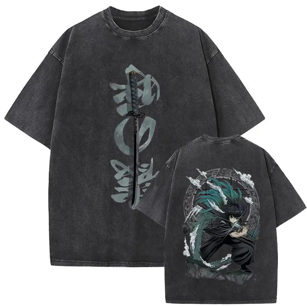 Japan Classic Anime Demon Slayer Graphic Print T-shirt Men Women Loose Casual Oversize Top Cotton Soft Streetwear Harajuku Short Sleeve Summer New Tee