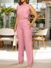 2025 Women's Summer Sleeveless Vest & Straight-Leg Pants Set