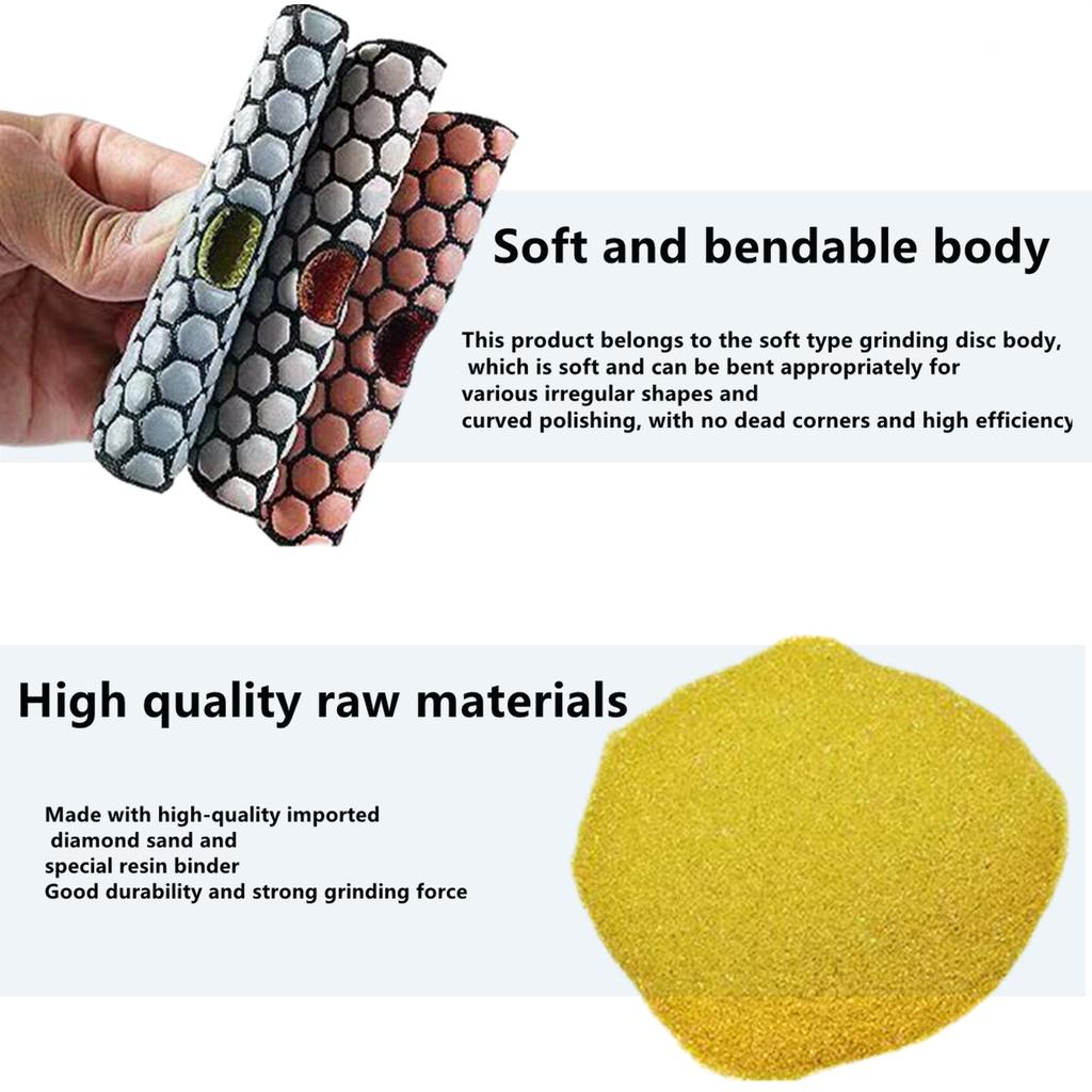 1PCS 80mm Dry Polishing Pad Sharp Flexible Diamond Polishing Pads For Granite Marble Stone Concrete  Dry  grinding disc