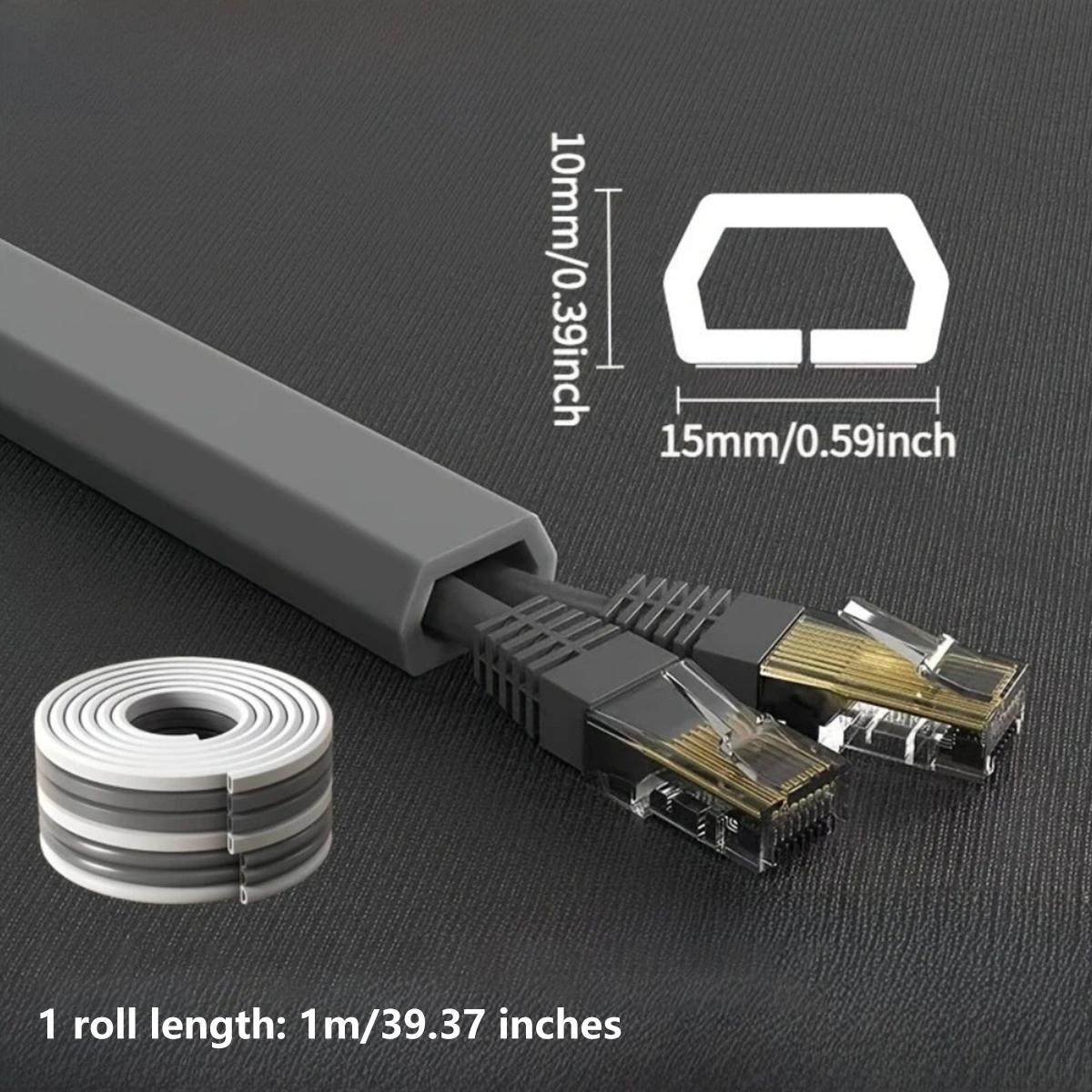 

1m PVC Cable Tray Exposed Installation Self Adhesive Invisible Decoration Household Cable Network Cable Concealment Soft Tray 1m