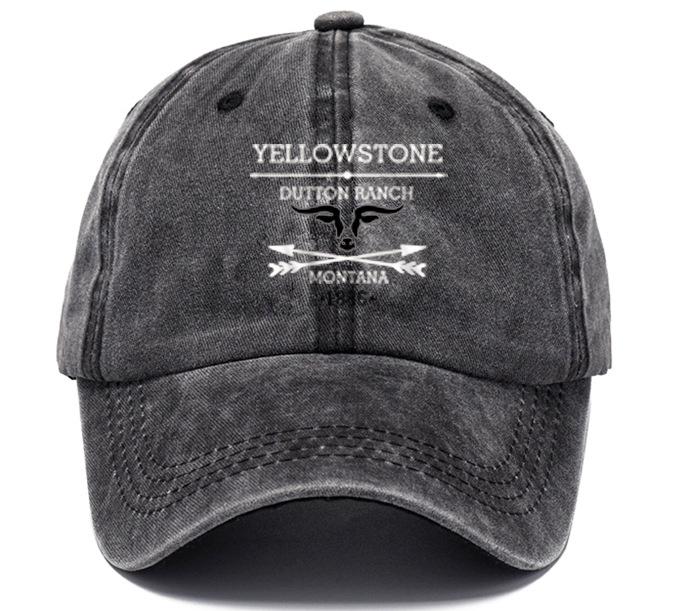 FOCUS Print Cap Washed Cotton Adjustable Classic Style Baseball Cap, Sports Duckbill Hat for Men and Women