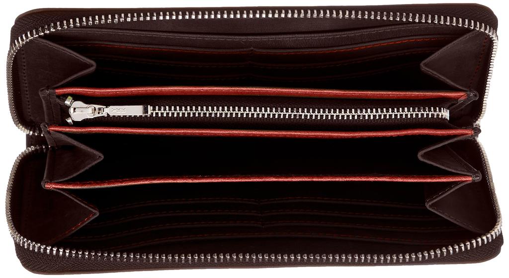 Zonar GLEY Wallet, Buffalo Leather, Large Capacity, Durable, Changes Color Over Time, Dark Brown