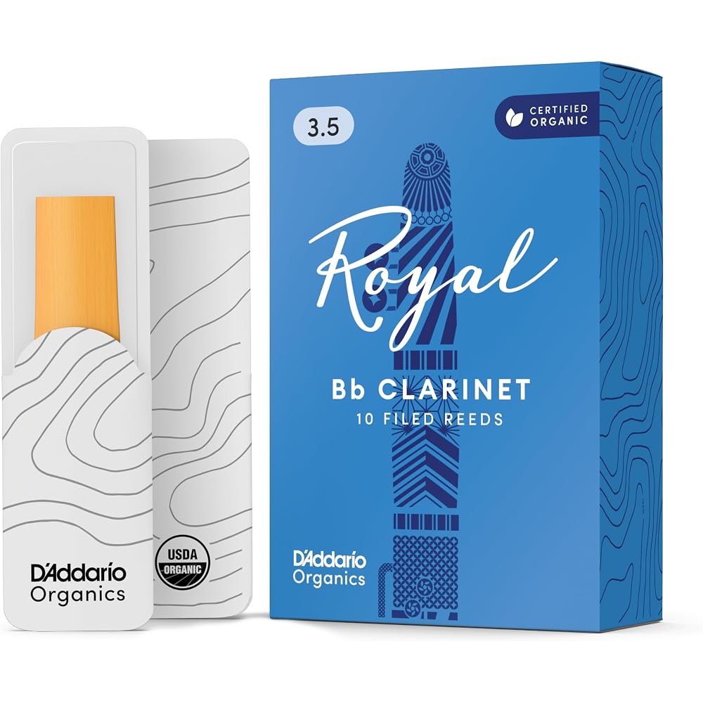 D'Addario WoodWinds Daddario Reed for Bb Clarinet ROYAL RCB1035 [Hardness: 3.5] Pack of 10 [Domes...