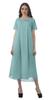 Moomaya Printed Sun Dresses Women Short Sleeve Cotton Flex Party Dress
