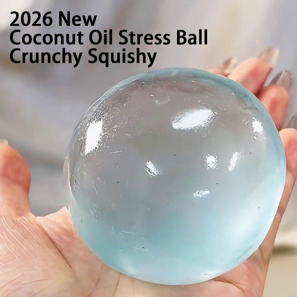 Stress Relief Coconut Oil Stress Ball Shapeable Decompression Pinch Toy  For Kids Adults