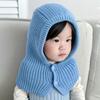 Autumn And Winter  Solid Color Warm Ear Protection Baby Hat Solid Color Windproof Children'S Wool Knitted Hat